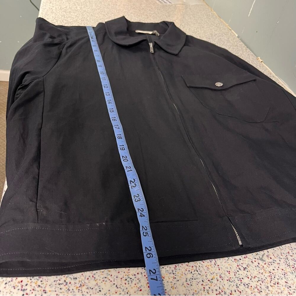 NWT Pangaia DNA Cotton Linen Harrington Jacket Lightweight Black Unisex Size L - Picture 11 of 11